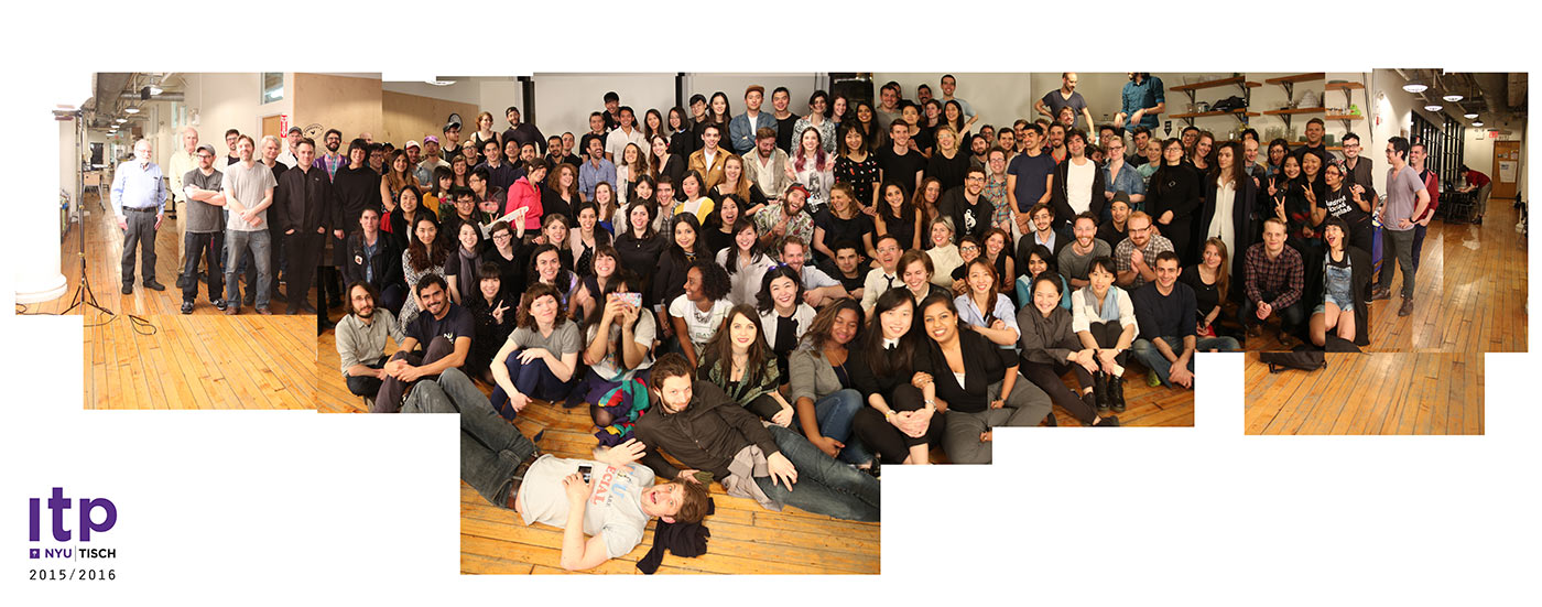 Spring 2016 panorama photo of ITP students
